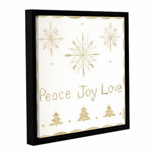 'Merry Christmas' Framed Graphic Art Print on Canvas