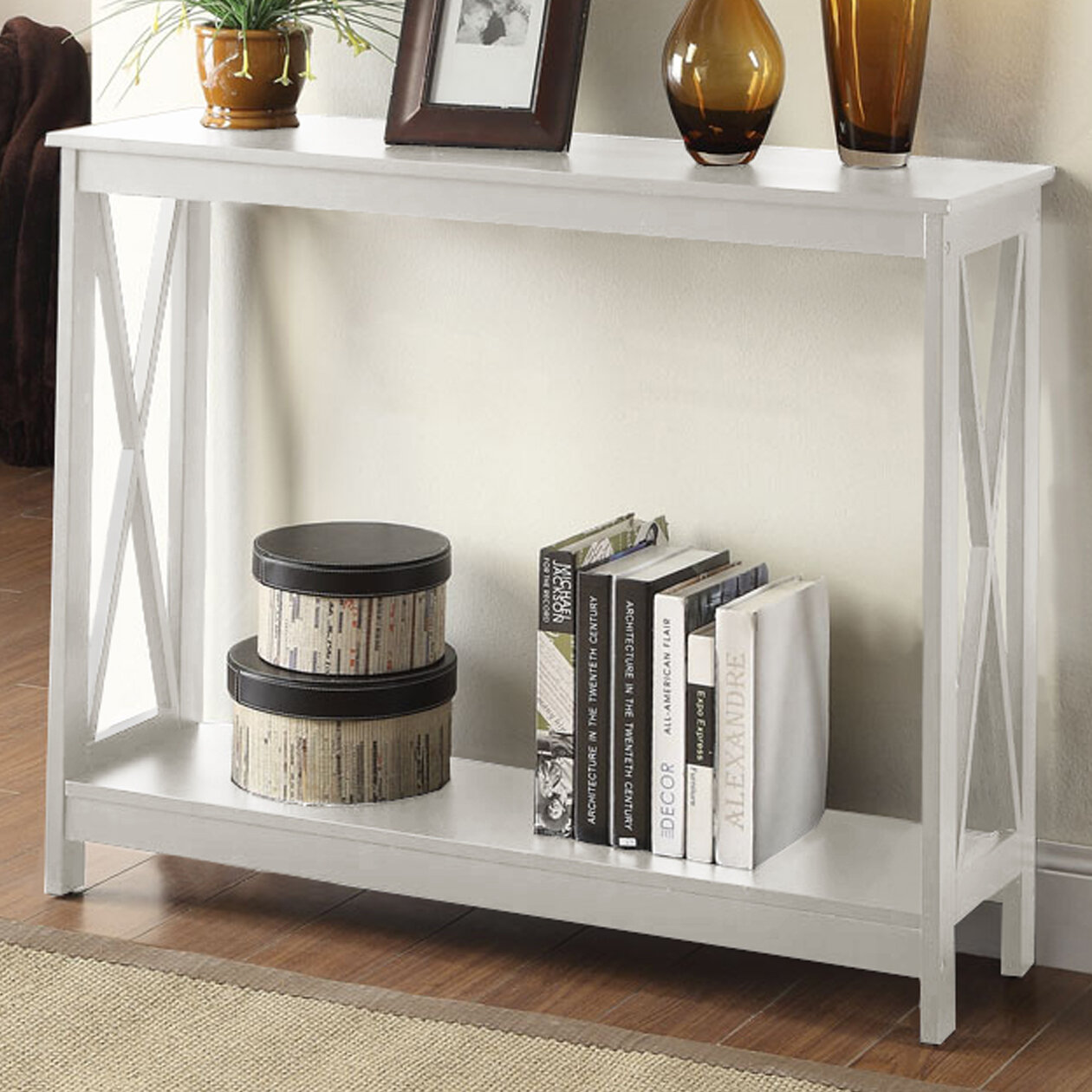 Details about   White Hall Table Furniture Hallway Cabinet Entry Side Console Stand Storage M1 