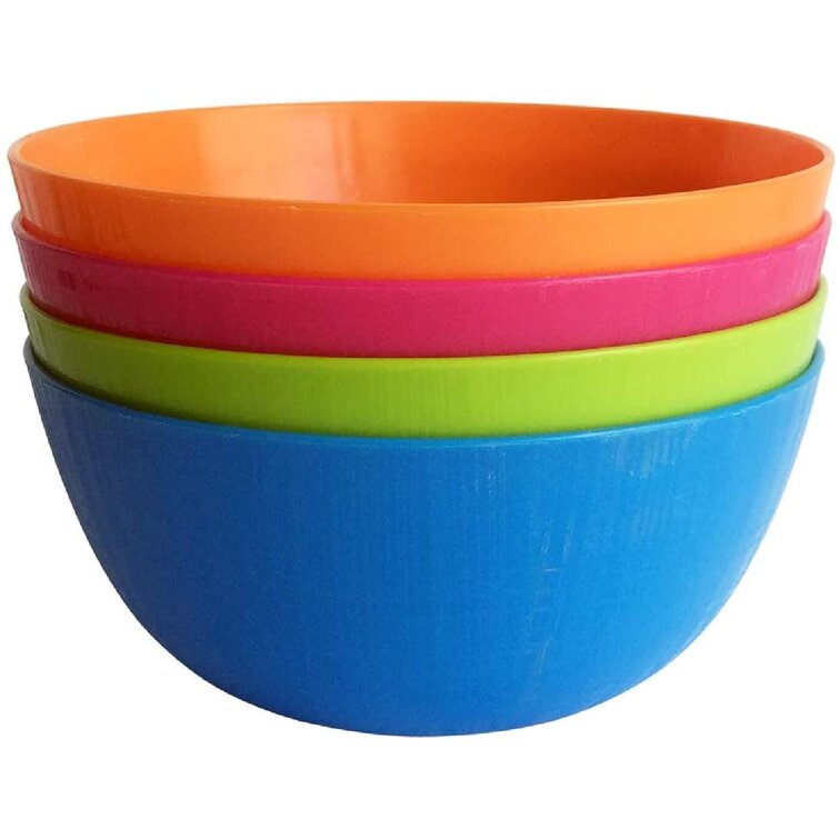 Plastic Bowls Desert Bowls Snacks Bowls Salad Bowls Soup Bowls Cereal Bowls Pack of 8 Assorted Colour 