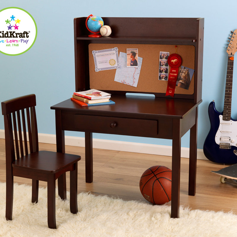 Kidkraft Pinboard 3 Piece 31 Writing Desk And Hutch Set Reviews Pinboard 3 Piece 31 Writing Desk And Hutch Set