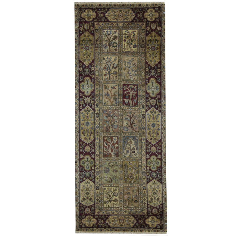 Bokara Rug Co Inc One Of A Kind Crown India Hand Knotted Runner Crown India Hand Knotted Runner