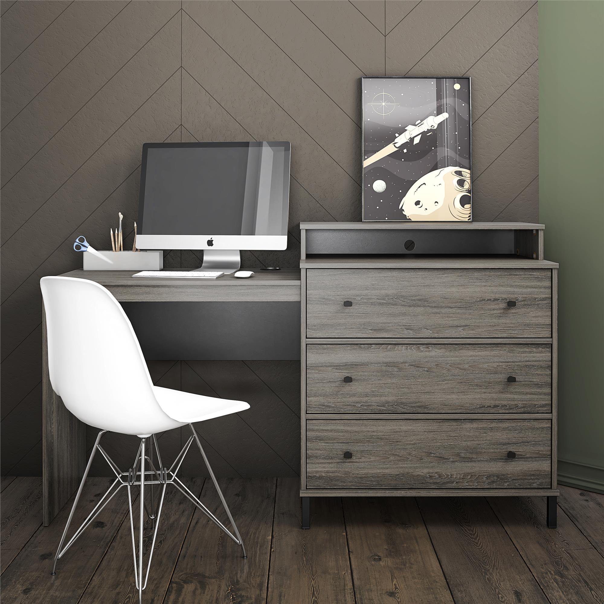 Novogratz Kalissa 3 Drawer Dresser / Desk Combo & Reviews Wayfair