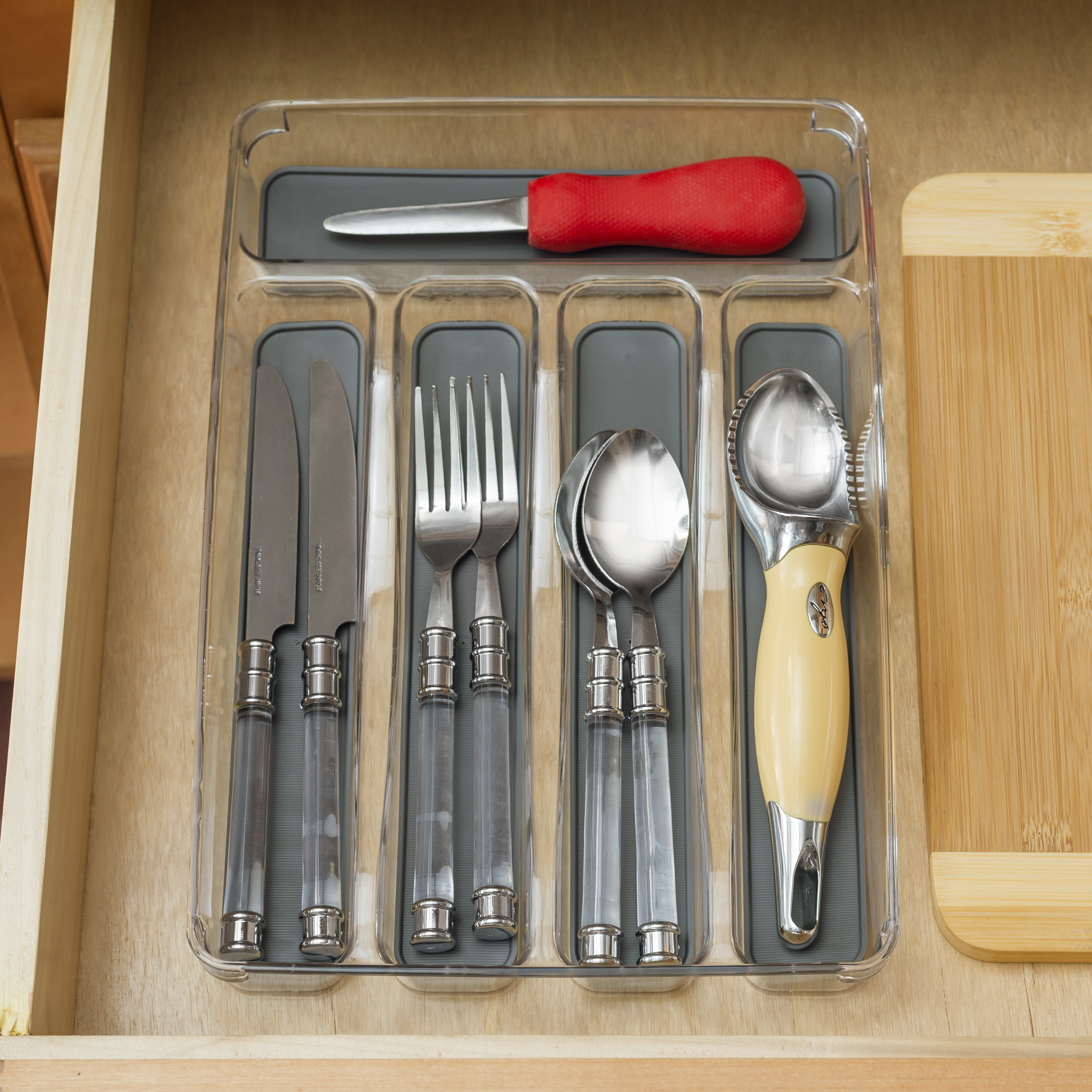 Home Basics Plastic 1 87 H X 9 25 W X 13 D Drawer Organizer