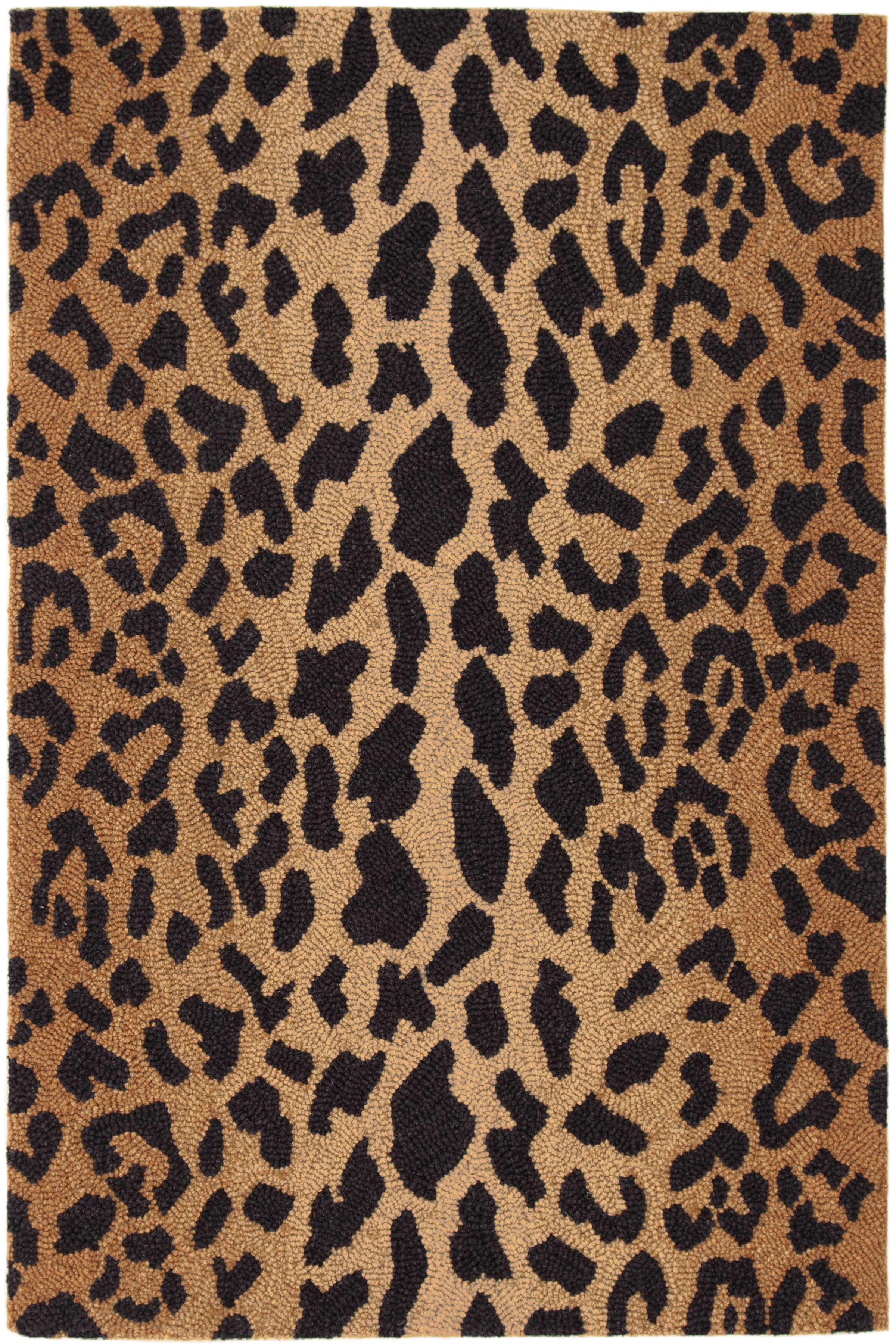 Dash and Albert Rugs Leopard Hand Hooked Wool Animal Print Area Rug in  Brown/Black & Reviews | Perigold