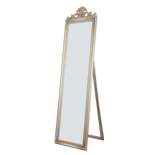 Willa Arlo Interiors Maryana Antiqued Wood Standing Wall Mirror