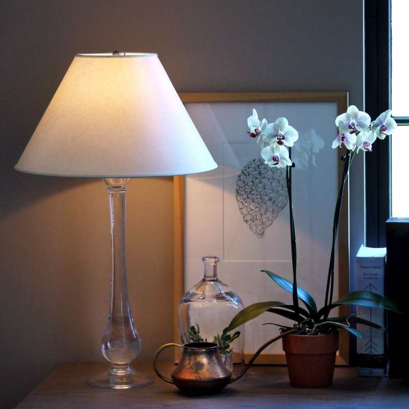 tall glass lamp base