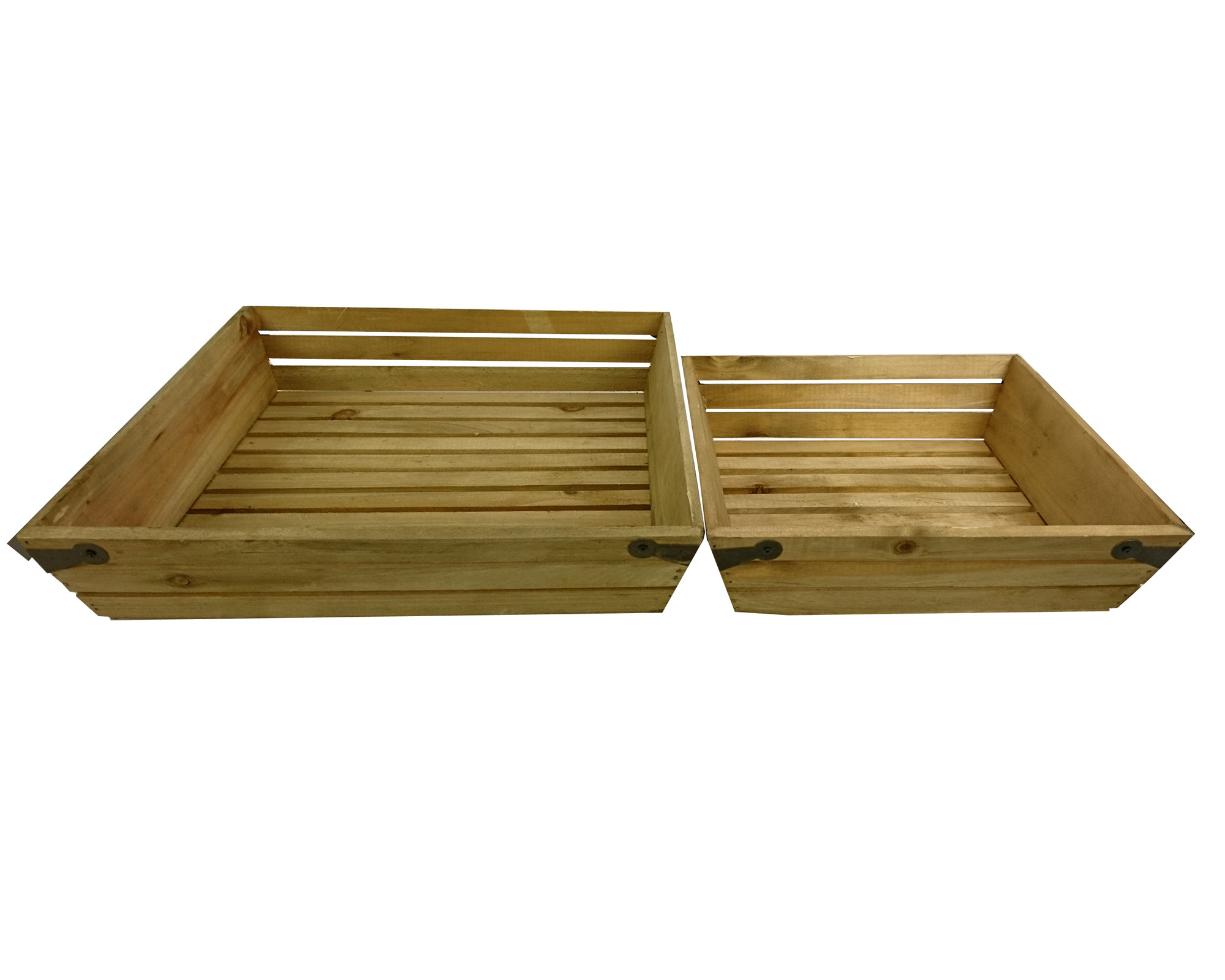 Charlton Home® 2 Piece Wood Crate Set Wayfair