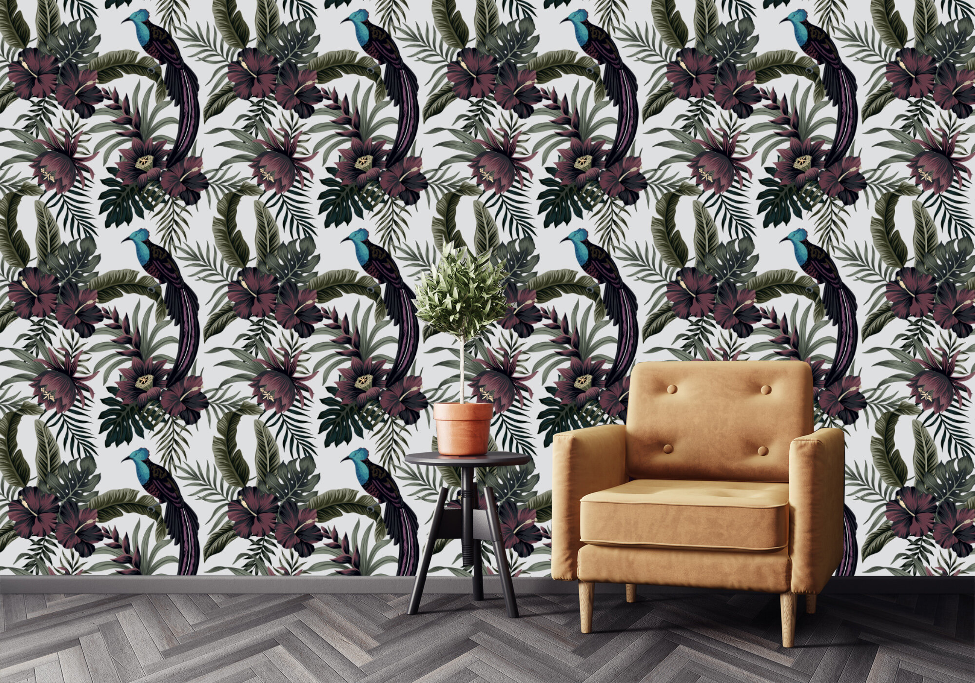 Bay Isle Home Hamden Peel & Stick Floral Wallpaper | Wayfair