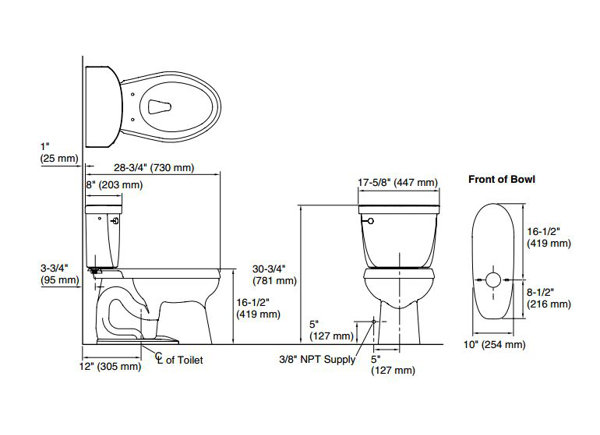 K 3589 T 0 Kohler Cimarron Comfort Height Two Piece Elongated 1 6 Gpf Toilet With Aquapiston Flush Technology Left Hand Trip Lever And Tank Locks Reviews Wayfair