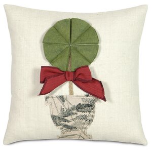 Fa La La Holiday Topiary Throw Pillow