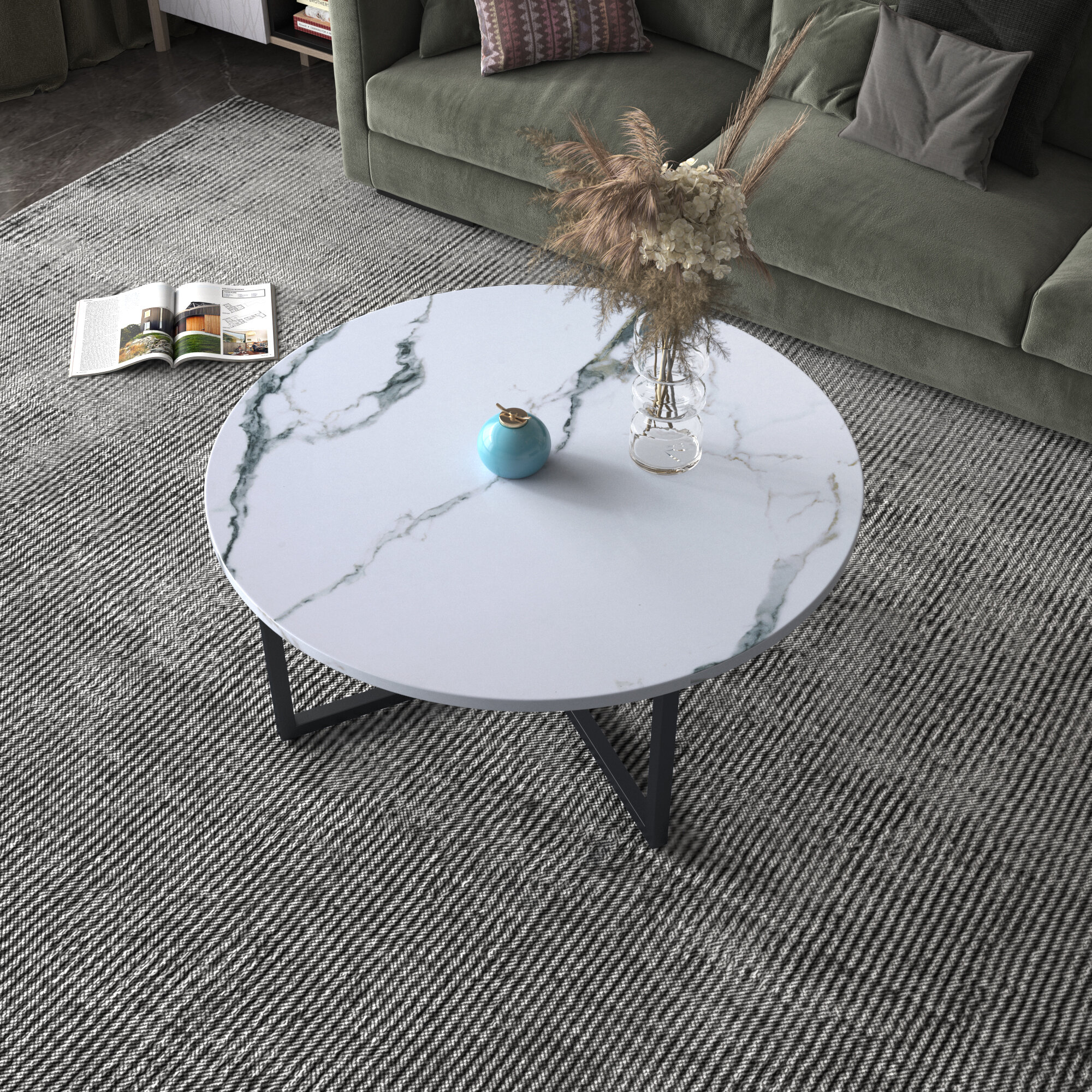 Latitude Run® Jermund Cross Legs Coffee Table | Wayfair