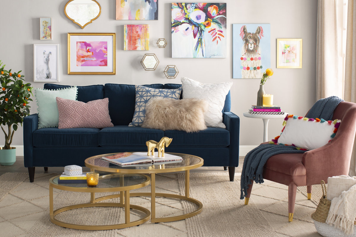 Style Your Home Like a Designer with Accessories: glam living room design wayfair