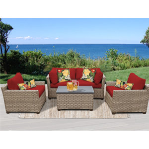 Monterey 5 Piece Sofa Set with Cushions