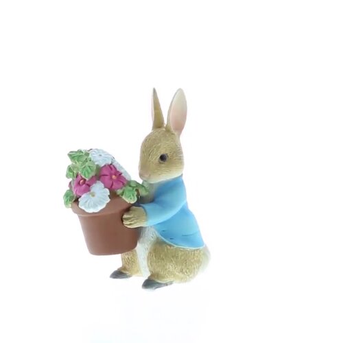 Nautical Decor Figurines Beatrix Potter A29579 Peter Rabbit Brings Flowers Figurine Home Garden