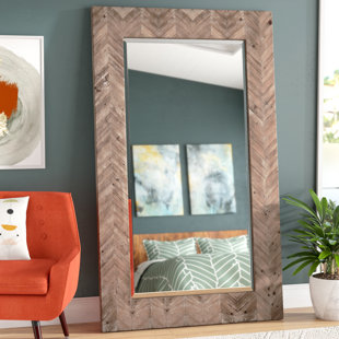 Leaning Floor Mid Century Modern Mirrors You Ll Love Wayfair Chevron Full Length