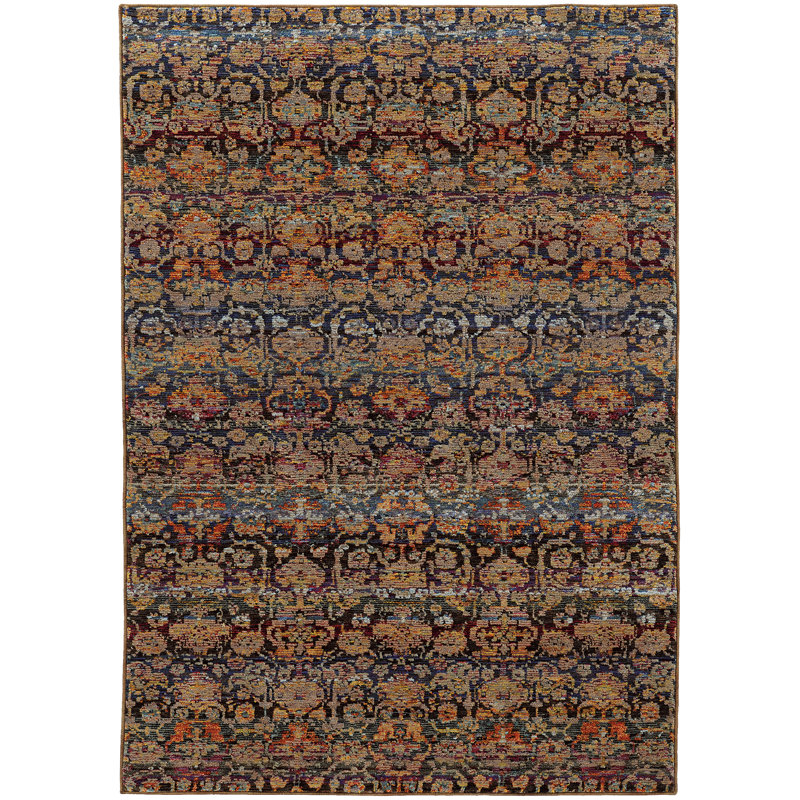 Pasargad Andorra Abstract Brown Orange Purple Area Rug Wayfair