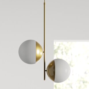 Yearby 2 Light Sputnik Modern Linear Chandelier