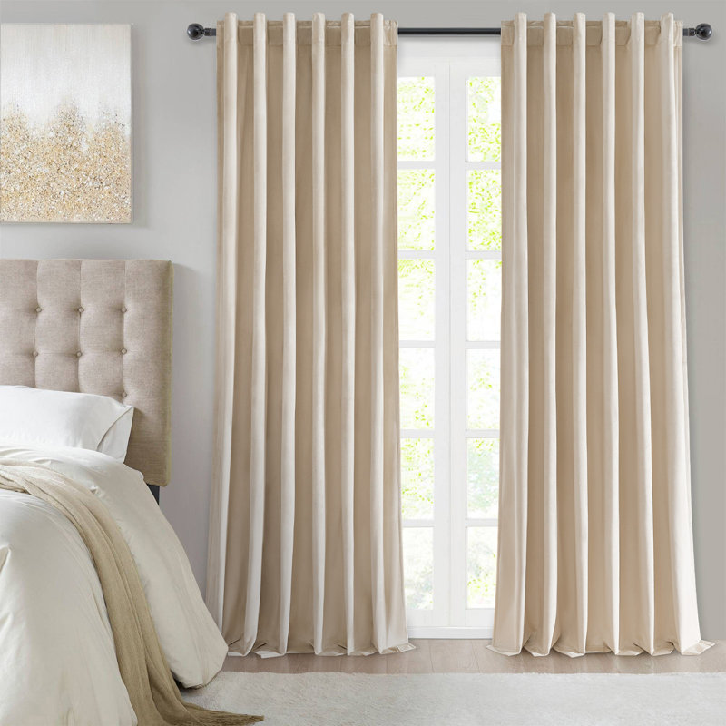 Ike Solid 70%-85% Blackout Rod Pocket Back Curtain Panels