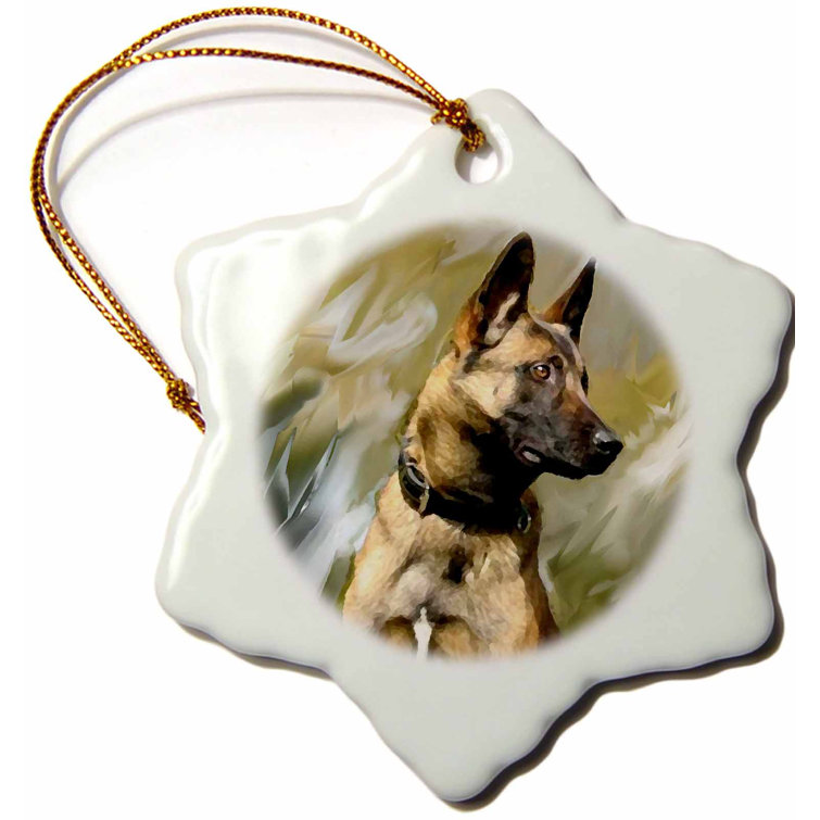 belgian malinois christmas ornament