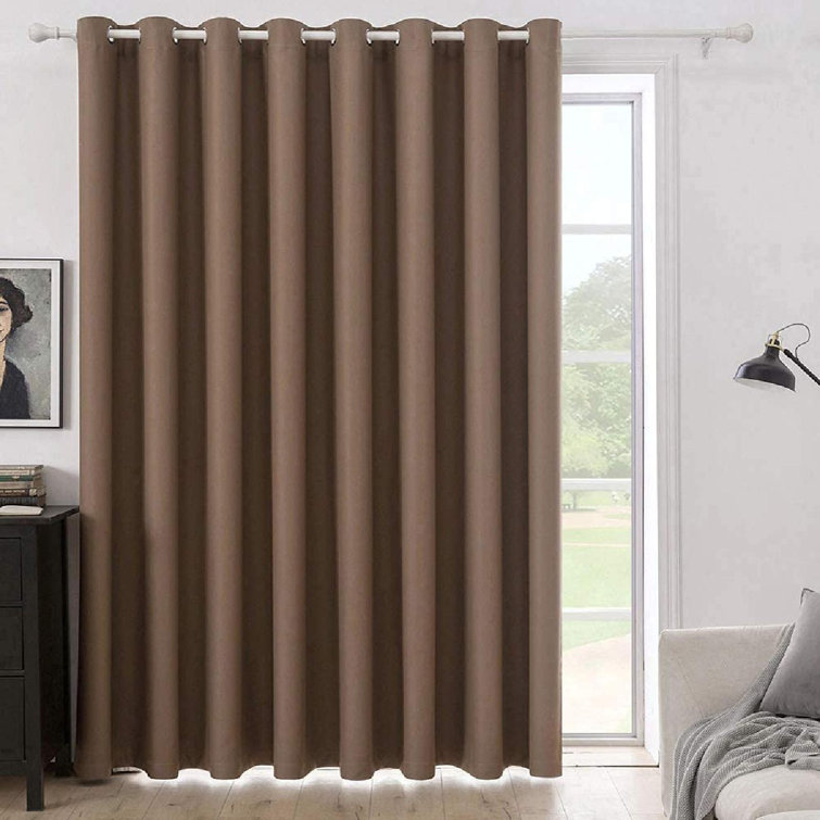 1PC BROWN GROMMETS PANEL ROOM DARKENING INSULATE LINED BLACKOUT