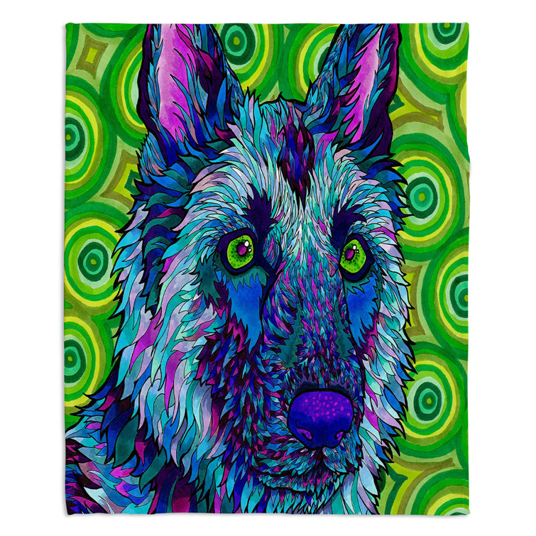 german shepherd throw blanket