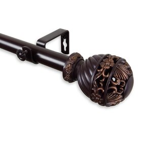 Lanette Single Curtain Rod and Hardware Set