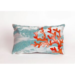 Bluffs Coral Wave Lumbar Pillow