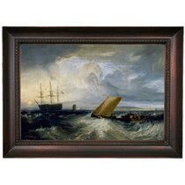 ArtWall William Turners Right After 1830 4 Piece Floater Framed Canvas Staggered Set 36 x 54 
