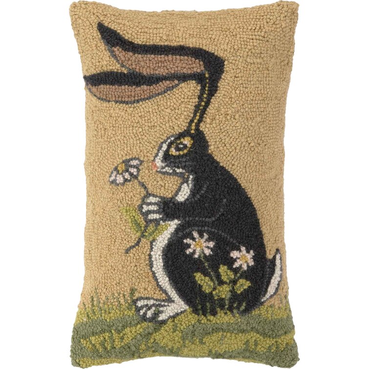 rabbit throw pillow