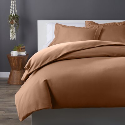 Winston Porter Munich Cotton Rich Duvet Cover Set Color Taupe Size