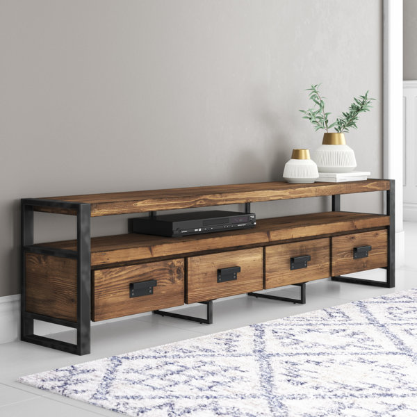 Reclaimed Wood Tv Console Joss Main We've got just the one in quijada solid wood tv stand for tvs up to 65. reclaimed wood tv console