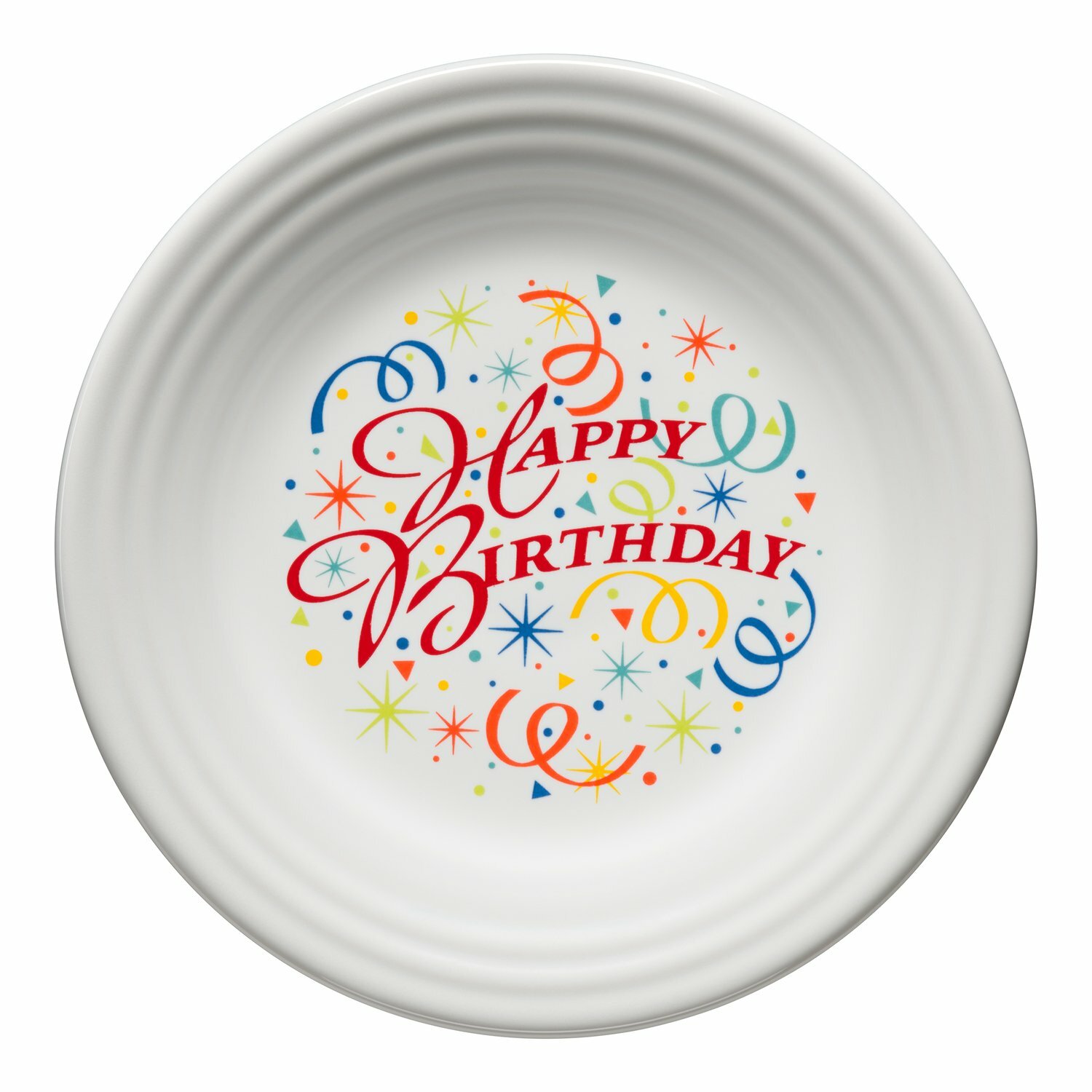 happy birthday dessert plate