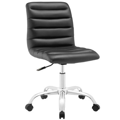 Ebern Designs Berends Leather Armless Office Chair Wayfair Berends Leather Armless Office Chair
