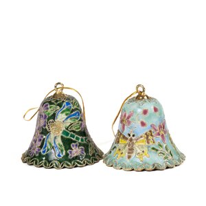 Cloisonne Bell Ornament Set (Set of 6)