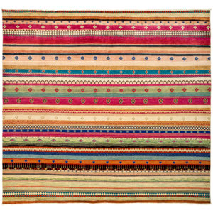 One-of-a-Kind Lori Hand-Knotted Multicolor Area Rug