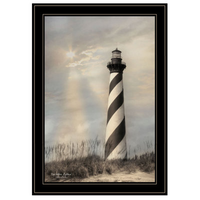 Cape Hatteras Lighthouse Framed Wall Art for Living Room, Home Wall Décor by Lori Deiter