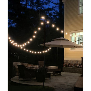 60 x Solar Powered Blue LED String Dual Function Lights-Garden/Patio 