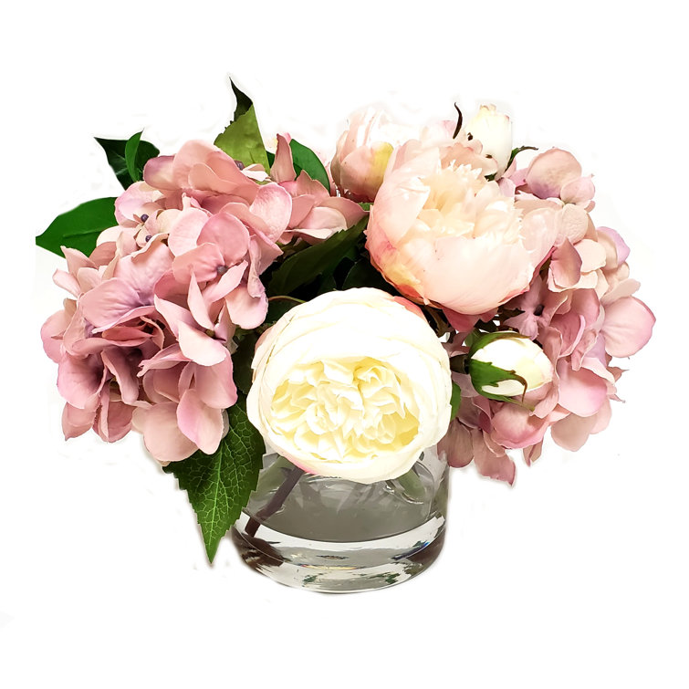 Alcott Hill Hydrangea And Peony Floral Arrangements And Centerpieces In Vase Wayfair Alcott Hill Hydrangea And Peony Floral Arrangements And Centerpieces In Vase Wayfair