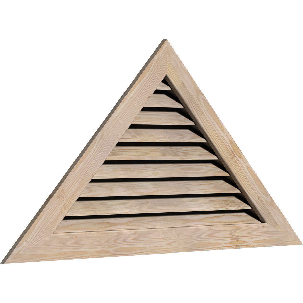 PCI Enterprises 11/12 Pitch Wood Triangle Recessed Mount Gable Vent