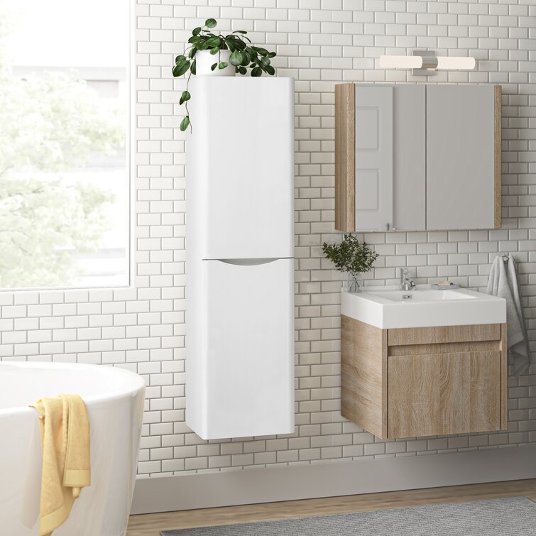 Zipcode Design Corey 40cm W X 150cm H X 30cm D Tall Bathroom Cabinet Wayfair Co Uk