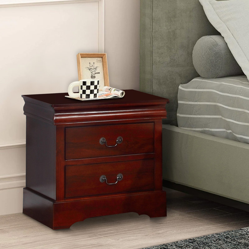 Annicia 2 - Drawer Nightstand Color: Cherry