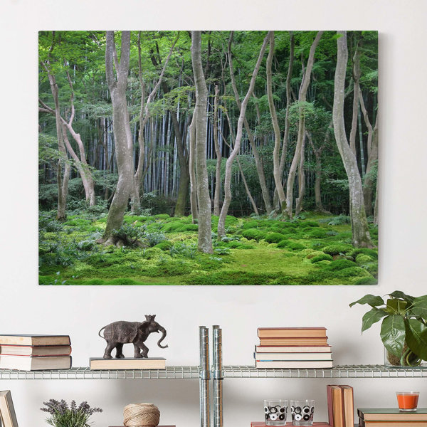 Union Rustic Japanischer Wald Japanese Forest - Wrapped Canvas ...