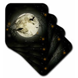 3dRose cst/_6812/_3 A Trip to The Moon 1902-Ceramic Tile Coasters Set of 4