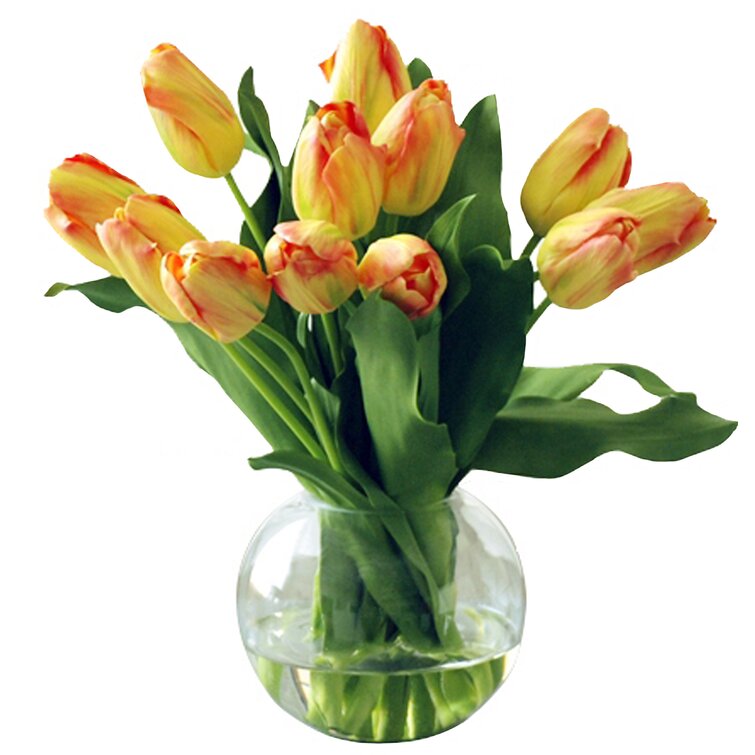 Winward Silks Tulip In Bubble Glass | Wayfair.ca