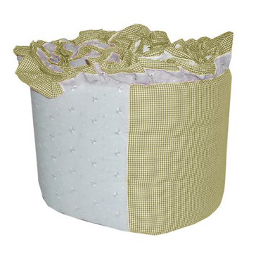 Gingham/Eyelet Patchwork Crib Bumper