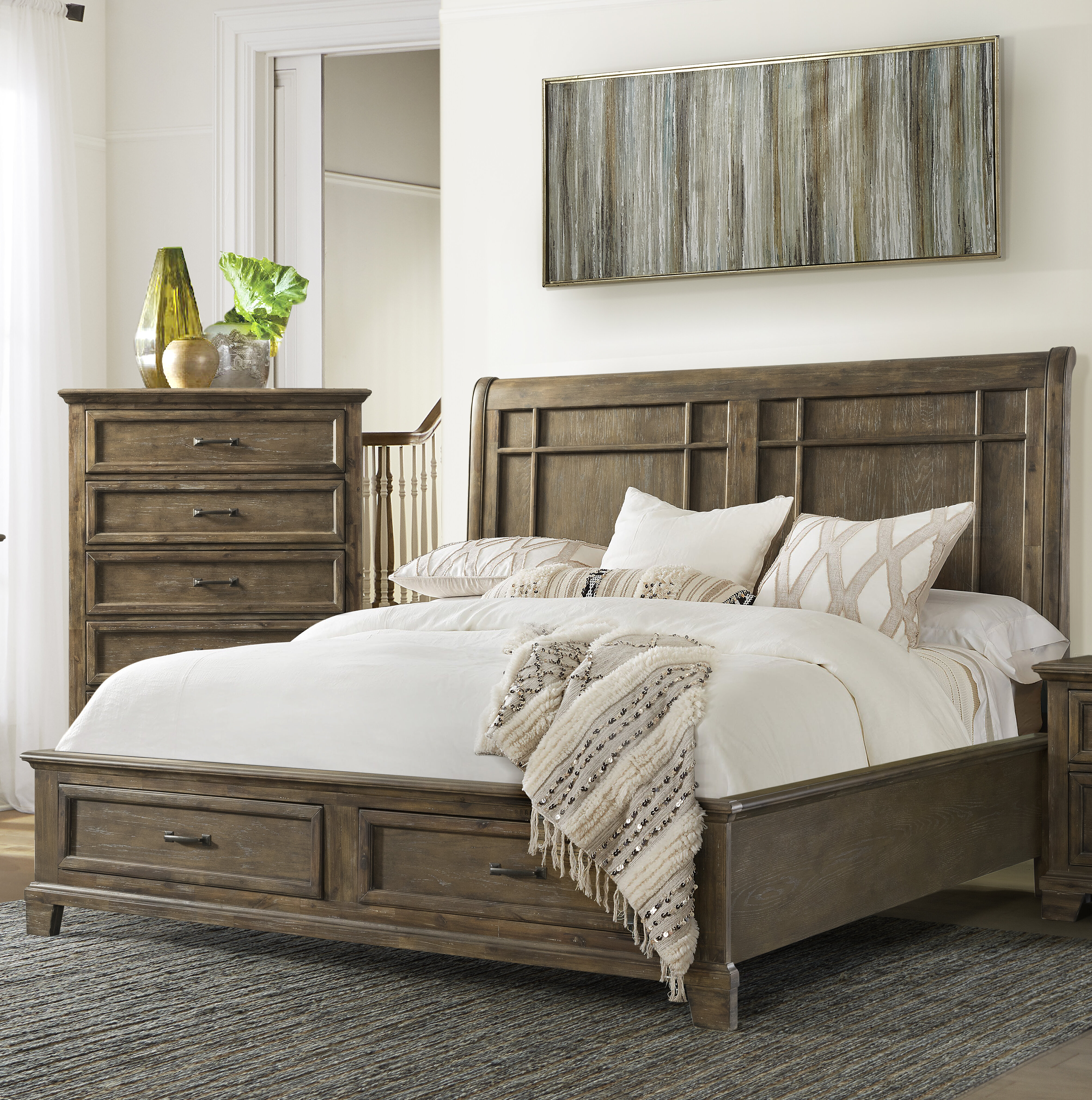 Gracie Oaks Charleston Storage Sleigh Bed Wayfair