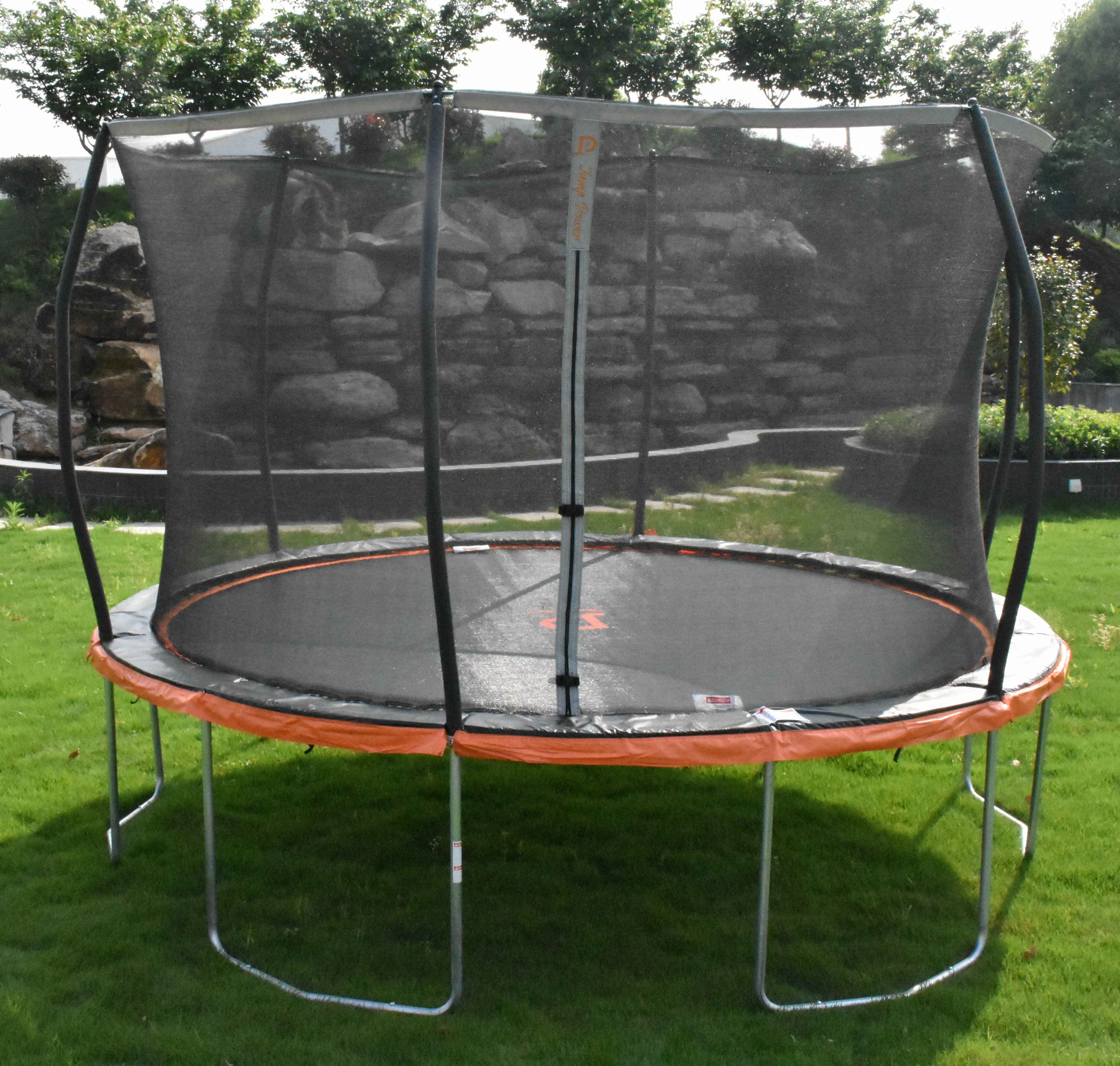 Jumppower Jump Power 12 Round Backyard Trampoline With Safety Enclosure Reviews Wayfair