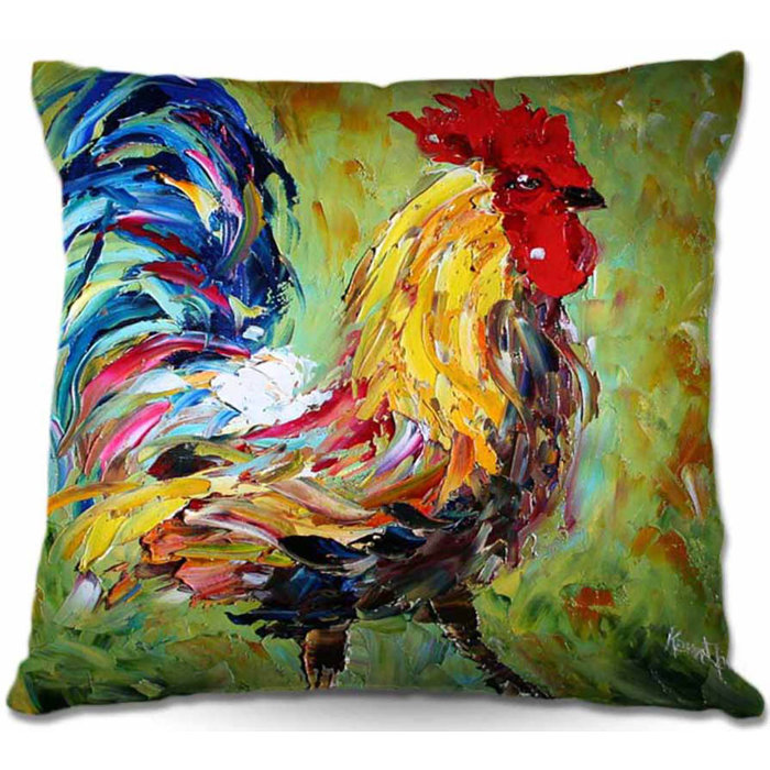 Fleur De Lis Living Grygla Couch Rooster Ii Throw Pillow Wayfair