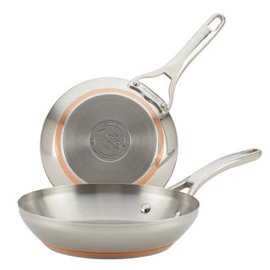 Anolon 31508 8.5 Tri-Ply Clad French Skillet/Fry Pan Medium Stainless Steel 