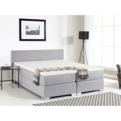 Gaskill Upholstered Panel Bed with Mattress Brayden Studio Size: King, Color: Light Gray
